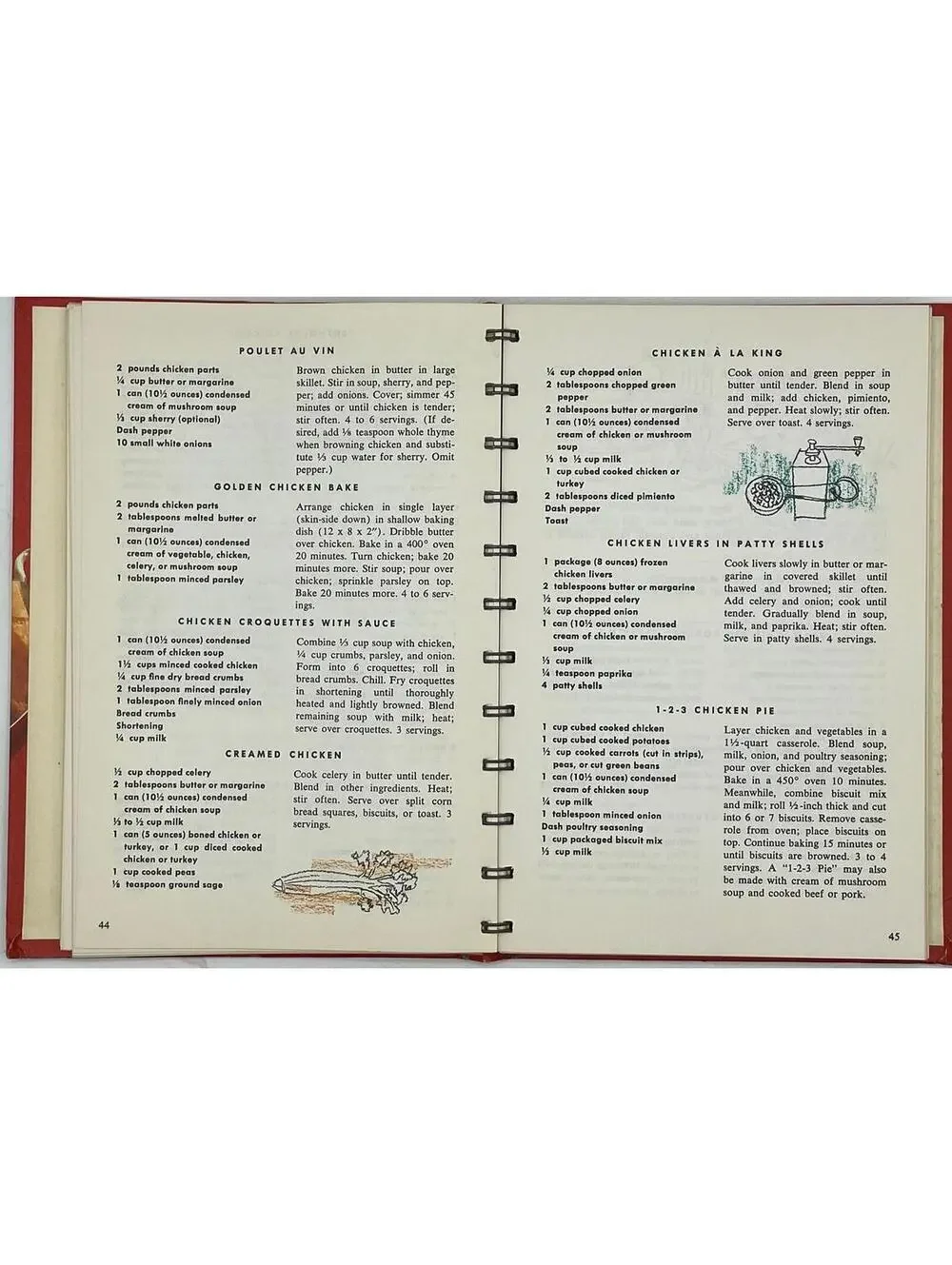 Vintage Campbell's Cooking with Soup Cookbook, 1960s Recipes